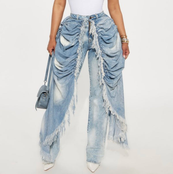 Denim Diva Draped Jeans